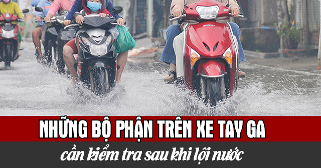 Xe tay ga sau khi loi nuoc can chu y nhung bo phan nao