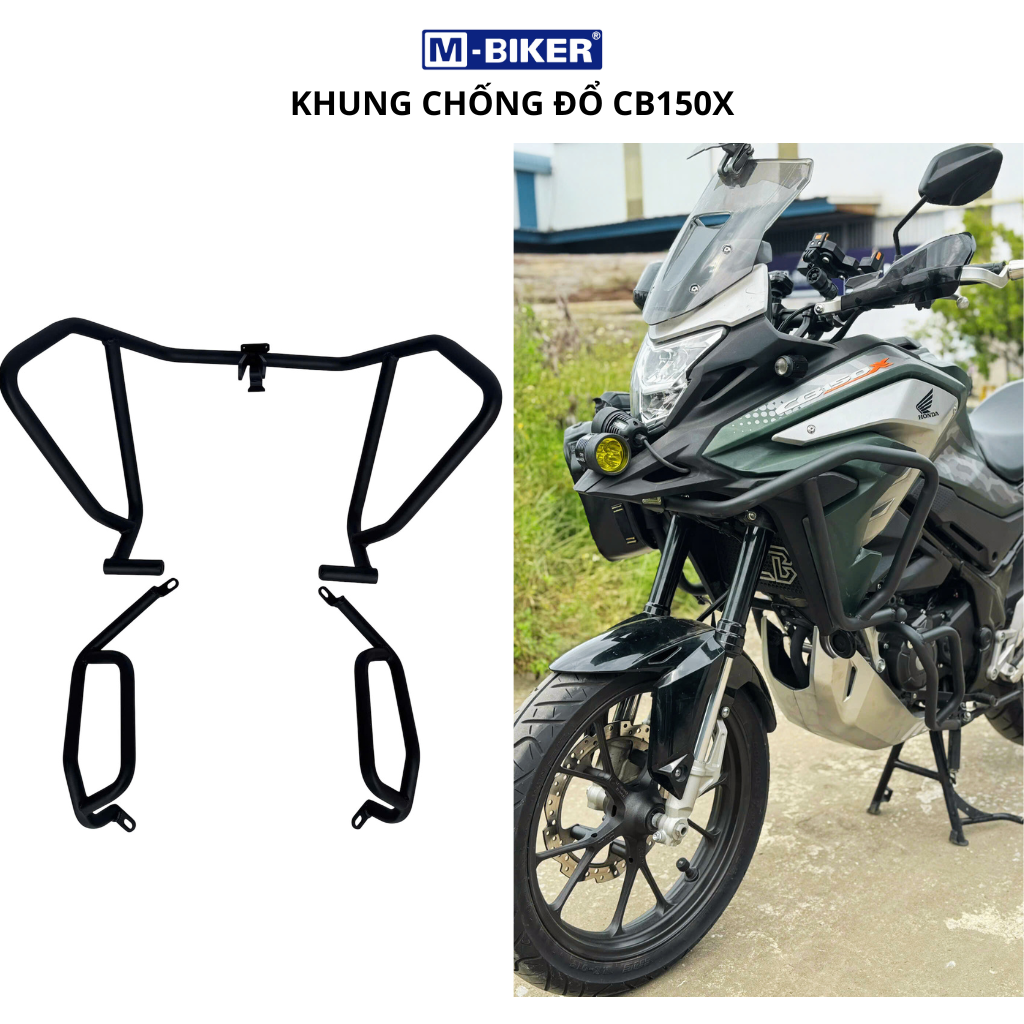Chống đổ full quây trên dưới Honda CB150X 1 150